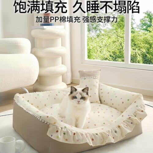 猫窝猫垫子四季通用睡觉用不粘毛猫咪冬季小型犬狗狗床沙发宠物窝 - 图1