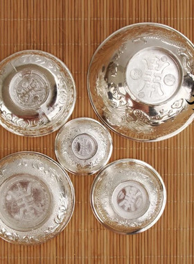 内蒙古特产 蒙古银碗 民族工艺品 敬酒碗酒杯酒碗镀银实心酒盅