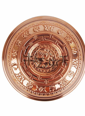 精品内蒙古纯铜碗红铜勺子双层奶茶碗蒙餐餐具防烫手炒米碗大酒碗