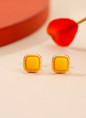 悦宝珠宝蜜蜡银饰三件套