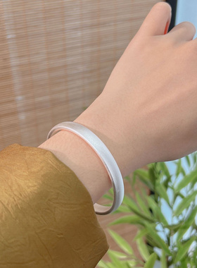 古法纯银手镯9999泥鳅背