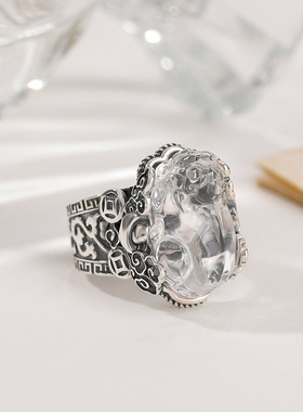 悦宝珠宝白水晶S990足银貔貅