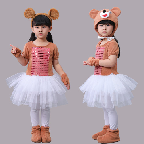 六一儿童小熊演出服幼儿话剧动物表演服小黄牛小猴子捞月舞蹈服装 - 图2