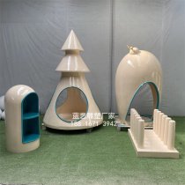 Childrens Large Christmas Tree House Hollowed-out Chicken Eggshell House Sculpted Space Beauty Chen Glass Fiber Mushroom Shelf Pendulum