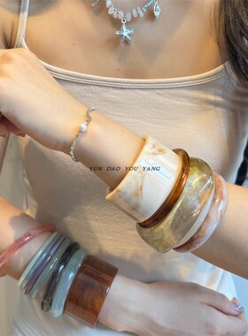 云岛有羊欧美复古亚克力手镯手饰