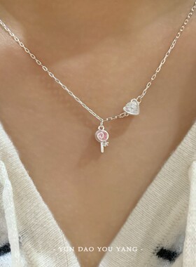 云岛有羊银色串珠小蘑菇项链颈链