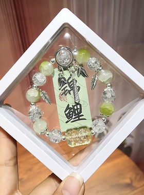 原创设计方糖手链水晶琉璃串珠手串清新甜美小众设计文创手饰