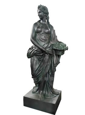 铜雕罗马希腊人物铸铜西方欧式司机女神少女雕像摆放户外景观园林