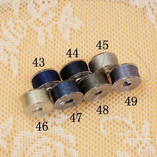 diy手工缠花布艺玩偶棉花娃娃手工刺绣表情120D人造丝绣线分装二 - 图0