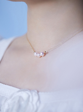 原创2021天锁骨时尚大气款珍珠