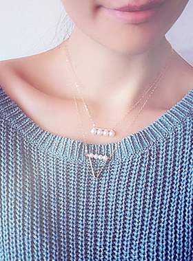 手作天然淡水珍珠项链吊坠礼物