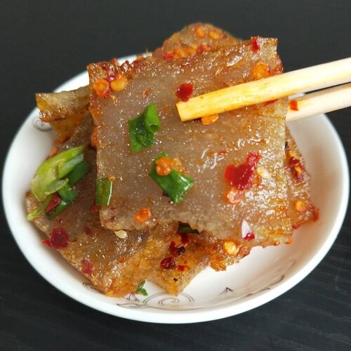 湖南特产红薯淀粉糍粑1斤装新鲜包邮地瓜粉湘西番薯粑粑火锅苕粑 - 图0