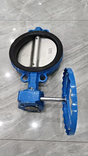 D371X-10/16铸铁涡轮对夹式蝶阀304挡板齿轮转动碟阀8寸10寸12寸 - 图1