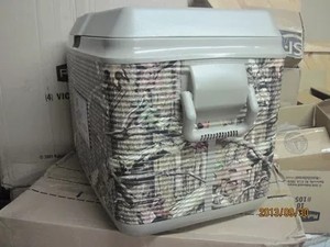 美国乐柏美迷彩保温箱车载冰箱车家两用便冷藏箱45L 48QT