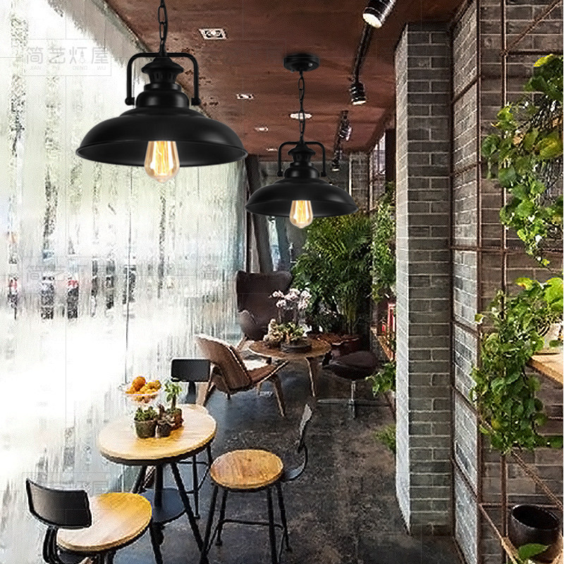 美式复古工业风灯罩理发店火锅店吧台创意个性简约铁艺锅盖吊灯具,淘宝优惠券,粉丝福利购,淘宝优惠卷