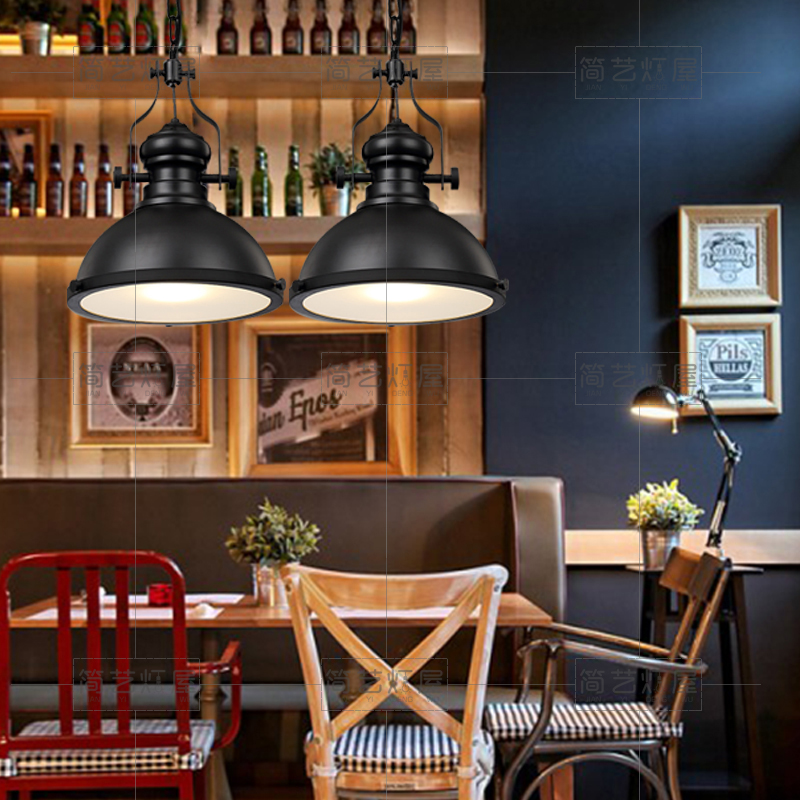 美式复古工业风灯罩理发店火锅店吧台创意个性简约铁艺锅盖吊灯具,淘宝优惠券,粉丝福利购,淘宝优惠卷