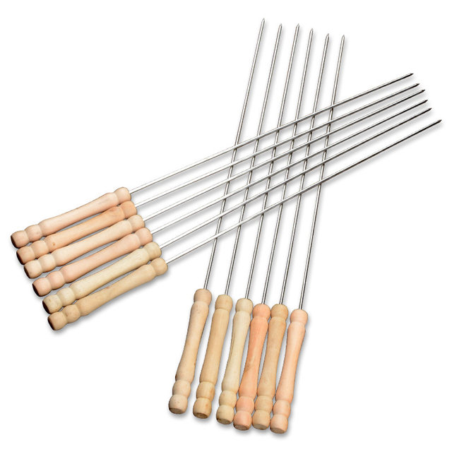 Utensils stainless steel barbecue skewers