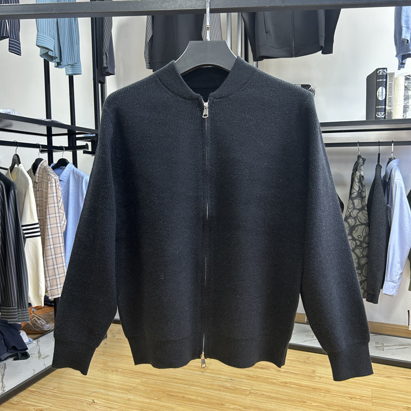 简约休闲纯色百搭拉链棒球领针织开衫秋冬季细腻亲肤时尚外套毛衫,淘宝优惠券,粉丝福利购,淘宝优惠卷