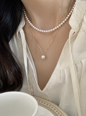 正圆强光baby珍珠项链锁骨链颈链