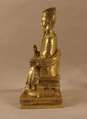 黄铜玄关新款祖纯阳祖师洞宾神像家用佛堂八仙过海洞宾像铜摆件