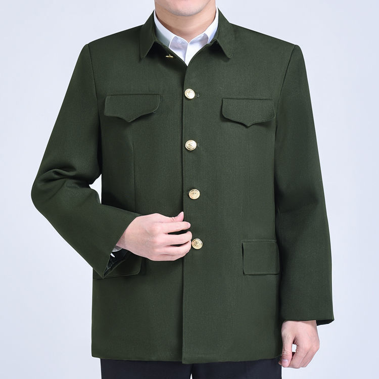 中山装男中山服老人爷爷春秋装中老年人外套大码宽松军便服装上衣,淘宝优惠券,粉丝福利购,淘宝优惠卷