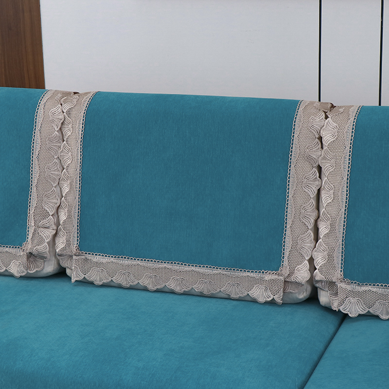 防滑简约沙发盖布扶手巾方形靠背巾欧式雪尼尔四季通用全包坐垫套