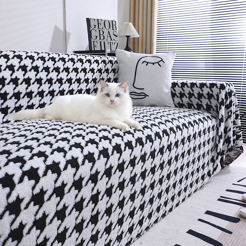 居家布艺沙发垫毛绒加厚四季通用沙发套罩沙发巾全包盖巾靠垫坐垫