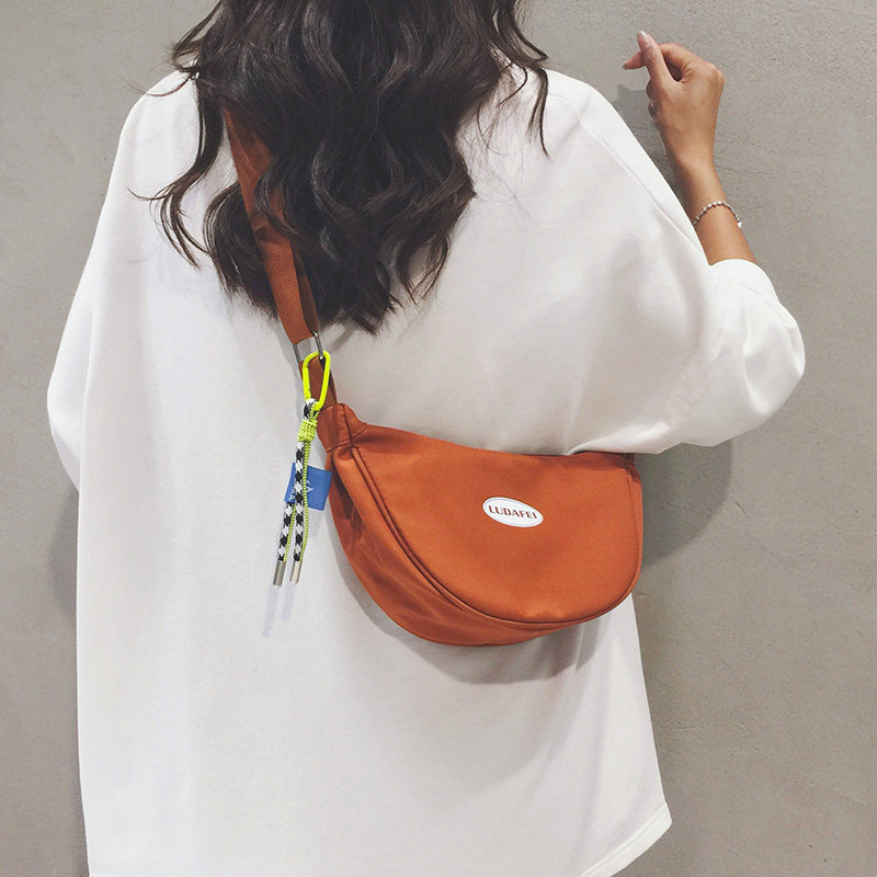 Linglan Japanese and Korean popular simple casual canvas small bag
