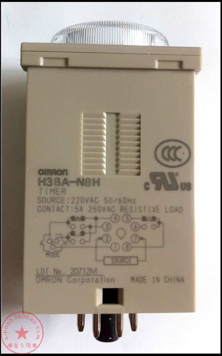 OMRONH3BA-N8H 220VAC AC220V 24VDC 延时时间继电器 - 图0