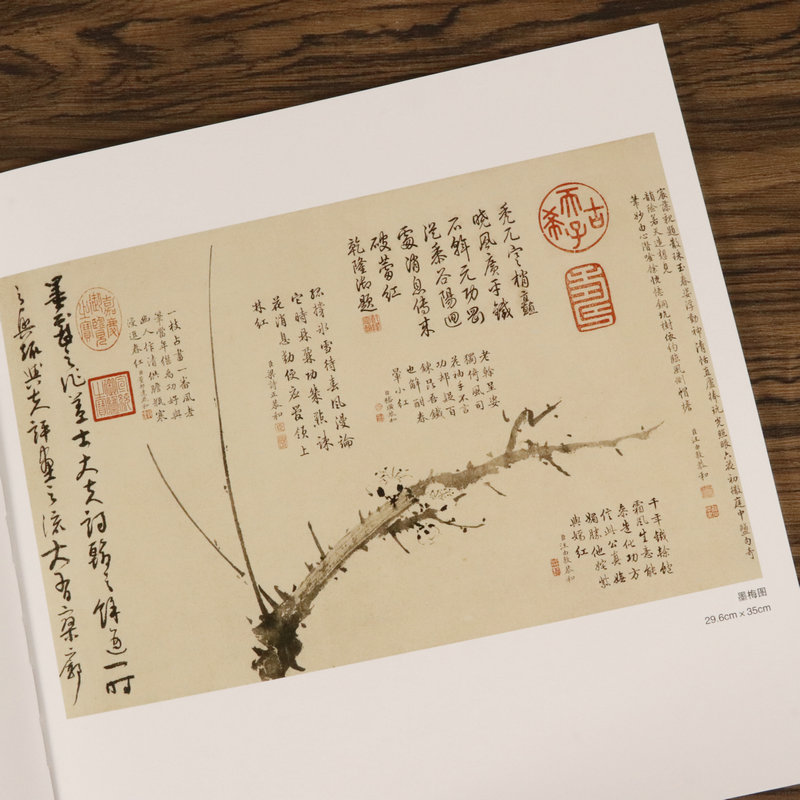 吴镇画集中国画大师经典系列国画册画集历代名家元四家倪瓒王蒙黄公望吴镇梅竹墨竹谱册中国好丹青山水画集册页渔父图临摹范本书籍 - 图3