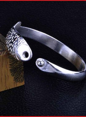 吉祥带扣银手镯银饰手工订做