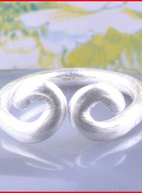 紧箍咒足银情侣手工戒指