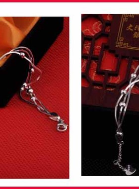 三线转运珠银女手链92