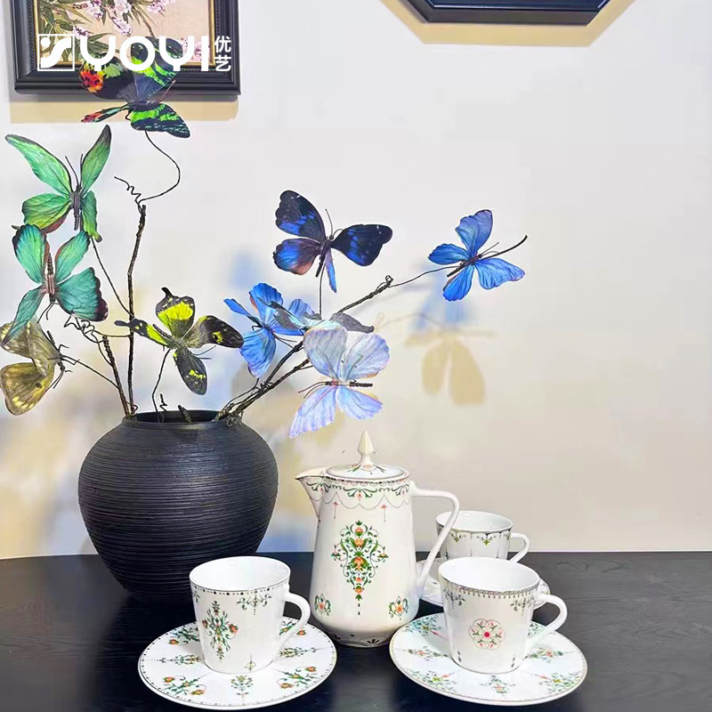 优艺仿真蝴蝶枯枝蝴蝶立体晕染干花装饰插花配饰花艺摄影道具蝴蝶,淘宝优惠券,粉丝福利购,淘宝优惠卷