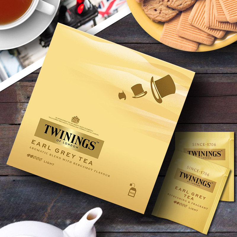 Twinings川宁100片伯爵英式红茶袋泡茶包下午茶包临期/运损可选,淘宝优惠券,粉丝福利购,淘宝优惠卷