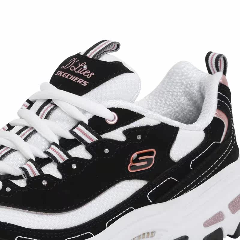 skechers女厚底增高绑带熊猫鞋 SKECHERS海外板鞋/休闲鞋