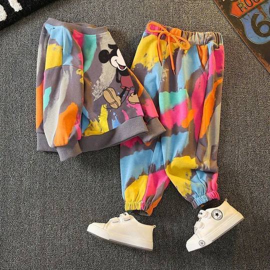 Winterkleidungsset für Kinder, Batik-Kinderkleidung, zweiteiliges Set