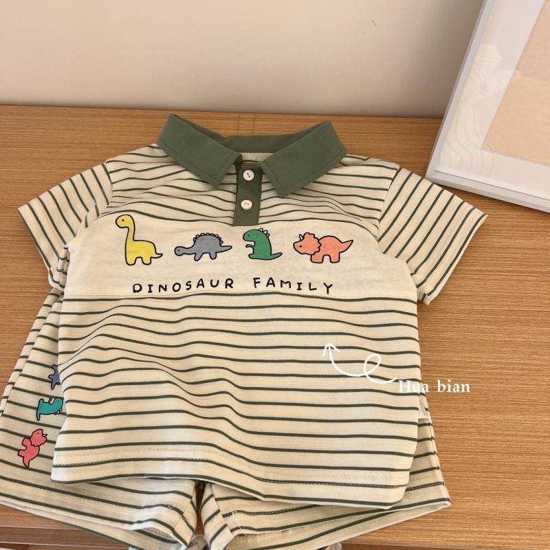2025童.装夏季新款韩版男.童宝宝套装小童条纹poloT恤短裤两件套J,淘宝优惠券,粉丝福利购,淘宝优惠卷
