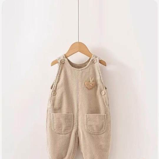 2025儿童灯芯绒裤连体裤婴幼儿小童0-5岁休闲裤秋冬可爱背带裤