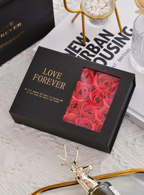 跨境亚马逊真空小蚌淡水珍珠小河蚌礼盒吊坠套装玫瑰花香皂花礼盒