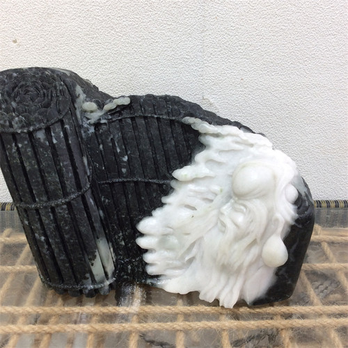 四大名玉南阳独山玉俏色墨简问道摆件客厅书房摆件天然玉石工艺品 - 图0