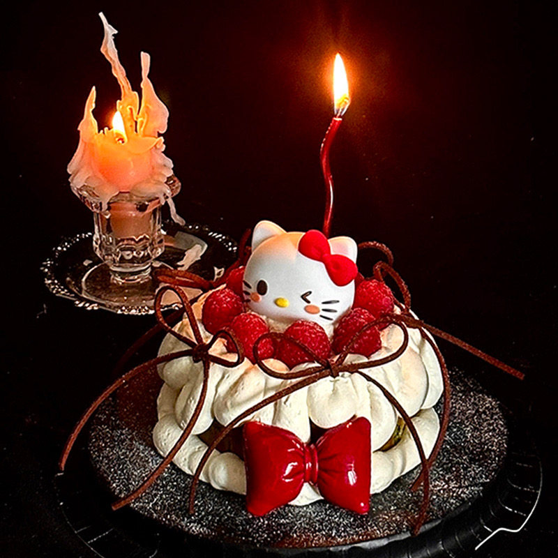 2026网红圣诞节hellokitty蛋糕装饰凯蒂猫KT猫红色蝴蝶结烘焙装扮,淘宝优惠券,粉丝福利购,淘宝优惠卷