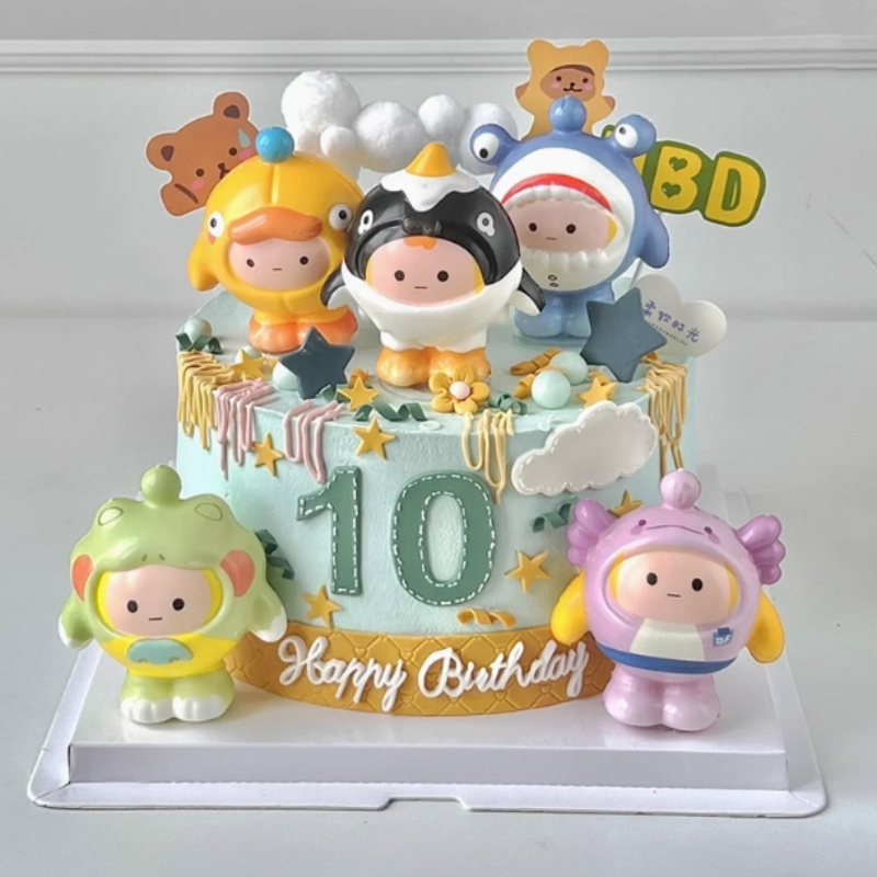 网红蛋仔派对公仔蛋糕装饰摆件儿童男孩生日甜品台装扮插件配件,淘宝优惠券,粉丝福利购,淘宝优惠卷