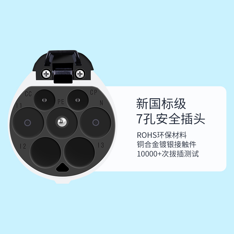 小鹏P7G3新能源汽车充电器枪免接地线3KW16A家用便携式随车充 - 图1