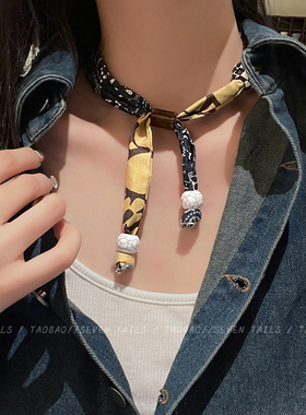 潮流前线~时髦布艺趣味拼接项链