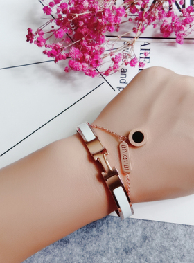 韩国时尚经典手链钛钢罗马数字