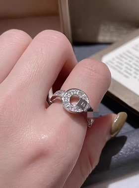 金钱s925纯银轻奢时来运转铜钱戒指女小众镀18K金指环玫瑰金情侣