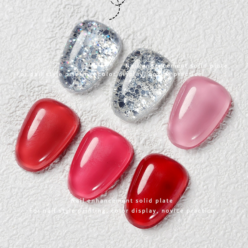 初莎美甲打版甲片水滴梯形透明打板甲片色卡款式色板练习专用工具 - 图2