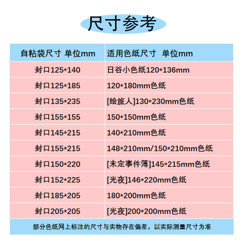 萌key色纸自封袋CPP20光夜未定绘旅人徽章立牌收纳自粘保护袋卡膜-图0