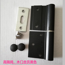 High partition wooden door hinge office door aluminum alloy hinge foldout with frame shutter door muted flap black